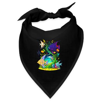 Skalar - Bandana Dreieckstuch - Schwarz - Vorne