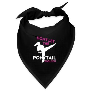 Karate Girl Martial Arts Women Karate Kick - Bandana Dreieckstuch - Schwarz - Vorne