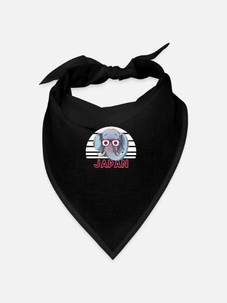Japan - Bandana Dreieckstuch - Schwarz