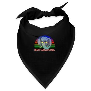 Neukaledonien - Bandana Dreieckstuch - Schwarz - Vorne