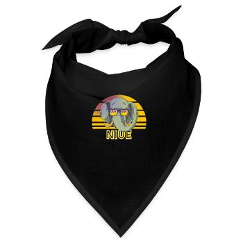 Niue - Bandana Dreieckstuch - Schwarz - Vorne