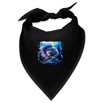 Skalar - Bandana Dreieckstuch - Schwarz - Vorne