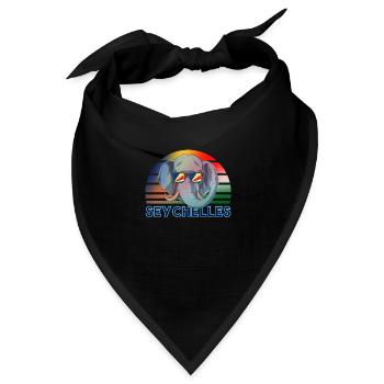Seychellen - Bandana Dreieckstuch - Schwarz - Vorne