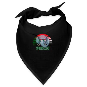 Sudan - Bandana Dreieckstuch - Schwarz - Vorne