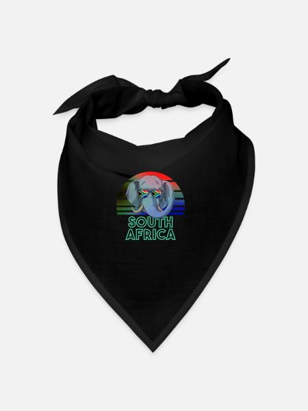 Südafrika - Bandana Dreieckstuch - Schwarz