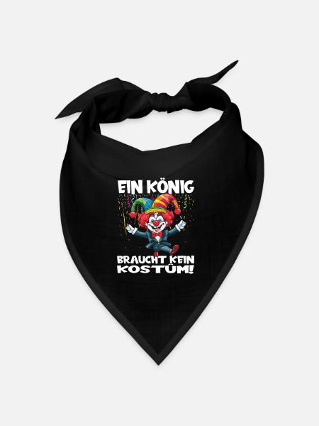 Karneval Kostüm Fasching Fastnacht - Bandana Dreieckstuch - Schwarz
