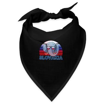 Slowakei - Bandana Dreieckstuch - Schwarz - Vorne