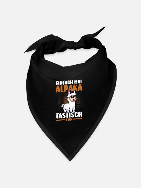 Alpaka - Bandana Dreieckstuch - Schwarz