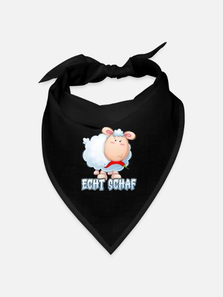 Echt Schaf Norddeutsch Lamm Schäfchen Schäfer - Bandana Dreieckstuch - Schwarz