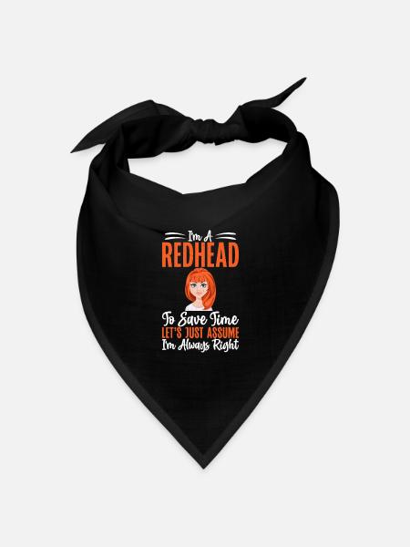 Redhead Gifts - Bandana Dreieckstuch - Schwarz