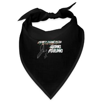 Wing Foiling Winging Wingsurfing - Bandana Dreieckstuch - Schwarz - Vorne