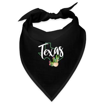 Texas - Bandana Dreieckstuch - Schwarz - Vorne