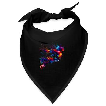 Splash Art Bungee Jumping Bungy Bungee Jumper - Bandana Dreieckstuch - Schwarz - Vorne