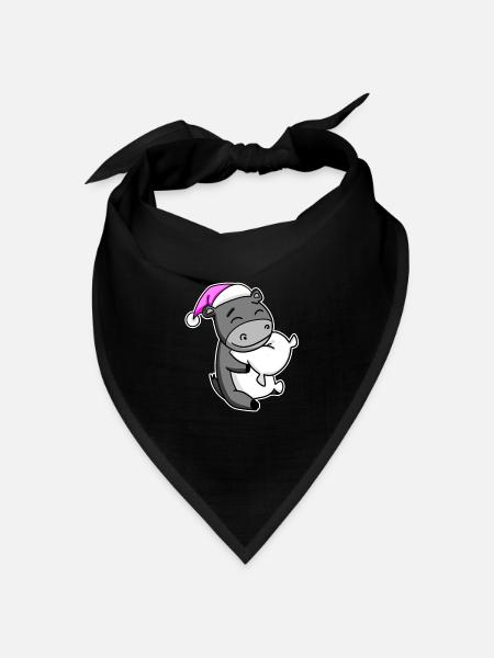 Esel Müde Ausschlafen Schlafen Mädchen - Bandana Dreieckstuch - Schwarz