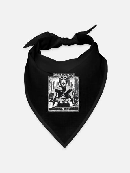 Street Workout Affe Design - Bandana Dreieckstuch - Schwarz
