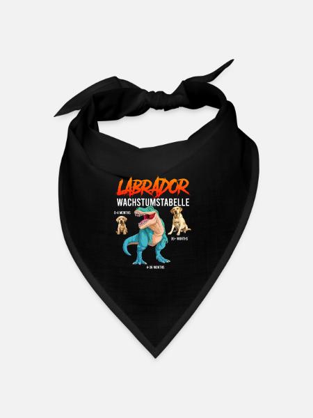 Labrador Liebhaber Labrador WACHSTUMSTABELLE - Bandana Dreieckstuch - Schwarz