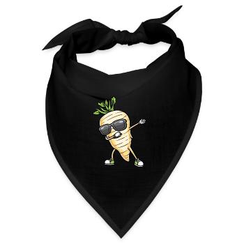 Tanzende Pastinaken Mit Sonnenbrille Pastinaken - Bandana Dreieckstuch - Schwarz - Vorne