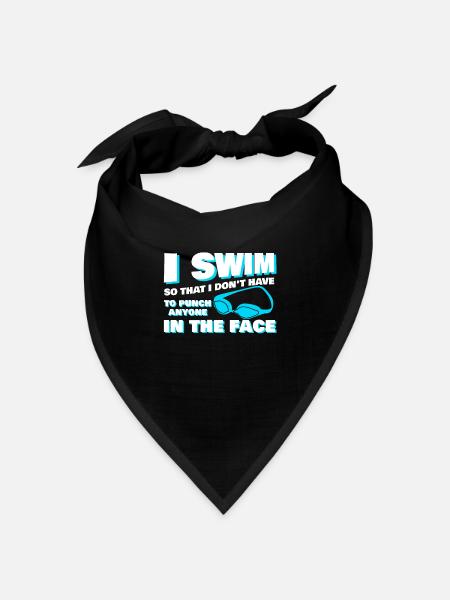 Swimming Trainer Swimmer Pool - Bandana Dreieckstuch - Schwarz