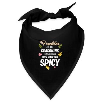 Sommersprossen Sind Wie Gewürze Für Ihr Gesicht - Bandana Dreieckstuch - Schwarz - Vorne