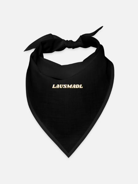 Lausmadl - Bandana Dreieckstuch - Schwarz