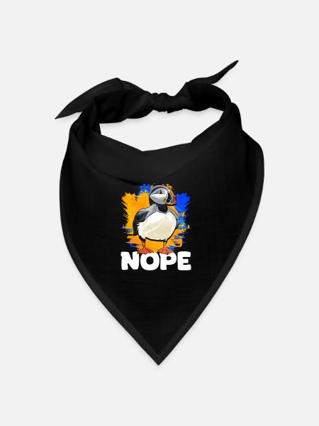 Geschenk für Atlantische Papageientaucher - Bandana Dreieckstuch - Schwarz