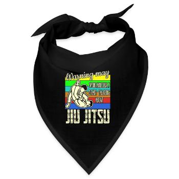Ju-Jitsu Jujutsu Jiu-Jitsu - Bandana Dreieckstuch - Schwarz - Vorne
