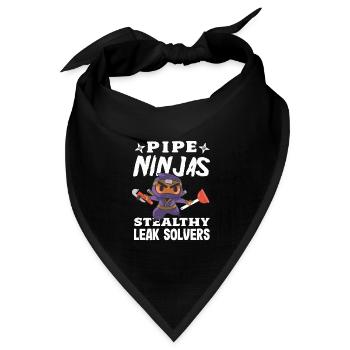 Flow Masters Plumbing Pride Professional Plumber - Bandana Dreieckstuch - Schwarz - Vorne