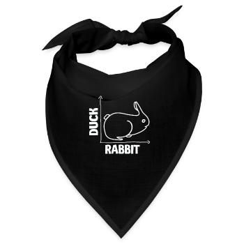 Wittgensteins Hasen-Enten-Illusion - Bandana Dreieckstuch - Schwarz - Vorne