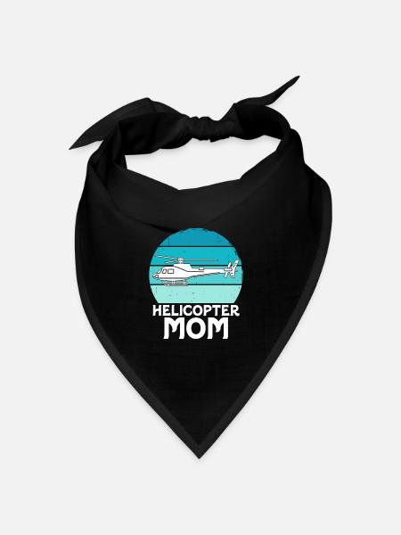 Helikopter Eltern Lustige Helikoptermutter - Bandana Dreieckstuch - Schwarz