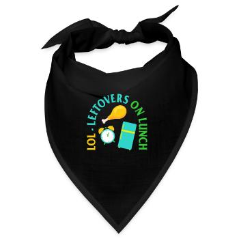 Thanksgiving-Shirt, LOL-Reste auf Mittags-T-Shirt, - Bandana Dreieckstuch - Schwarz - Vorne