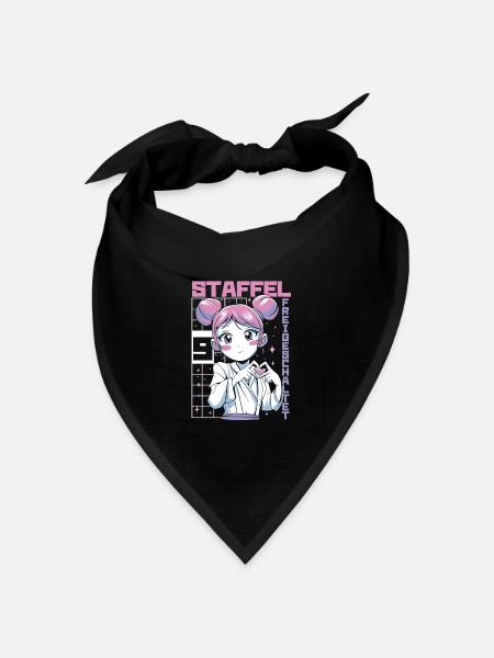 Anime Manga Anime Geburtstagskind - Bandana Dreieckstuch - Schwarz