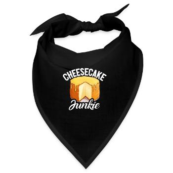 Cheesecake Gift - Bandana Dreieckstuch - Schwarz - Vorne
