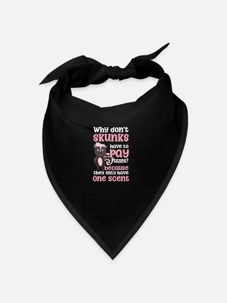 Steuerbetrugs-Stinktiere müssen keine Steuern zahlen - Bandana Dreieckstuch - Schwarz