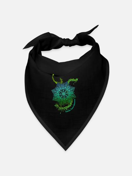 Krebs-Bewusstseins-Shirt, Eierstockkrebs-Bewusstsein - Bandana Dreieckstuch - Schwarz