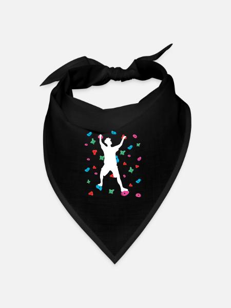 Indoor Wall Climbing Boulder Bouldering - Bandana Dreieckstuch - Schwarz