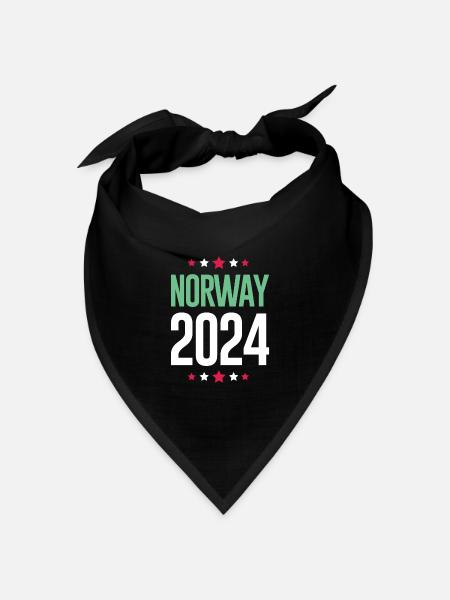 Norwegen 2024 Urlaub - Bandana Dreieckstuch - Schwarz