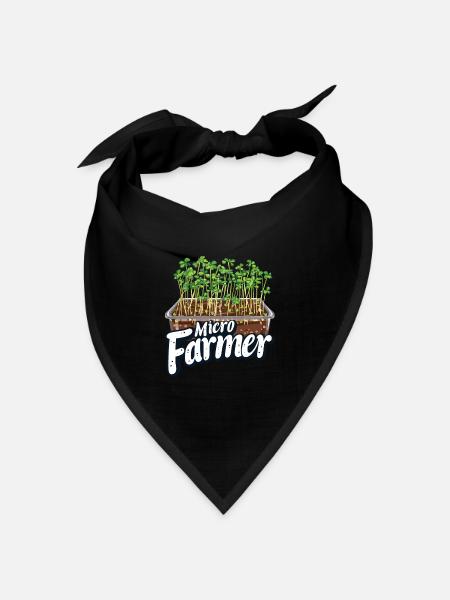 Microgreen Agriculture Gartenarbeit - Bandana Dreieckstuch - Schwarz