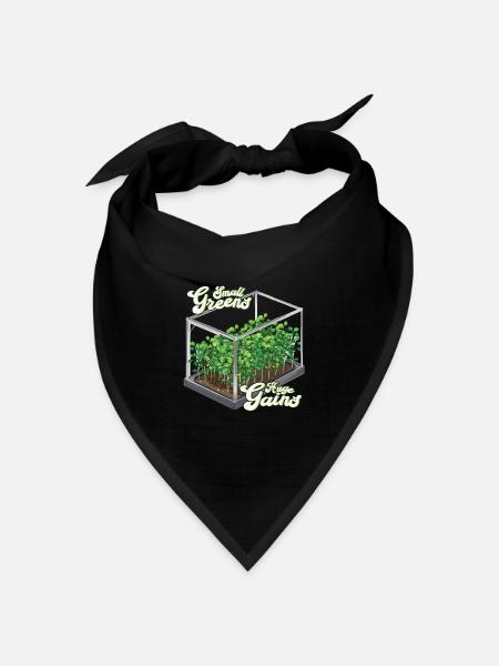 Microgreen Agriculture Gartenarbeit - Bandana Dreieckstuch - Schwarz
