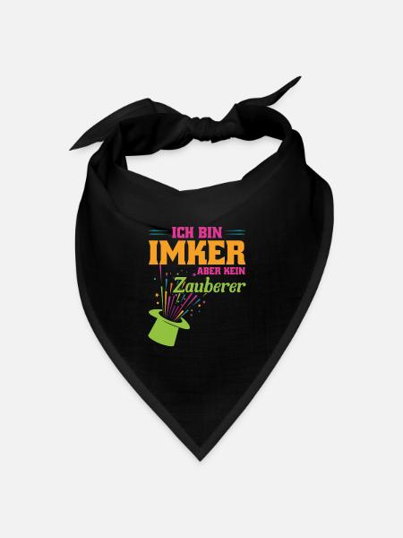 Imker Bienen Bienenzucht Geschenk - Bandana Dreieckstuch - Schwarz