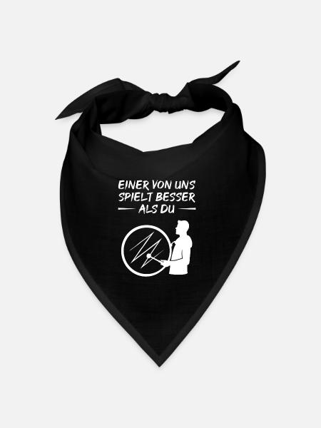 Trommelmeister Überlegenheit Geschenk - Bandana Dreieckstuch - Schwarz