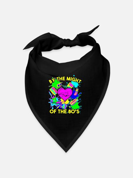 By the might of the 80's - Bandana Dreieckstuch - Schwarz