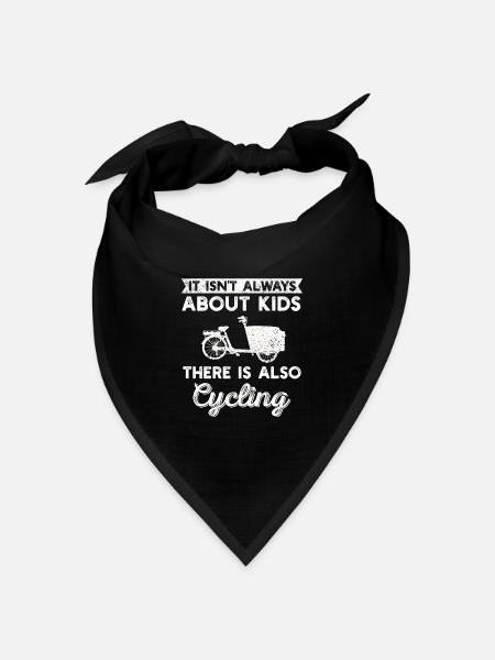 Cargo Bike Eltern Fahrrad Cargobike - Bandana Dreieckstuch - Schwarz