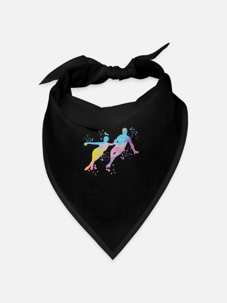 Eiskunstläufer Schlittschuhlaufen Eiskunstlauf - Bandana Dreieckstuch - Schwarz