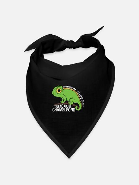 Chamäleon Reptile Zoo Keeper Echsensafari - Bandana Dreieckstuch - Schwarz