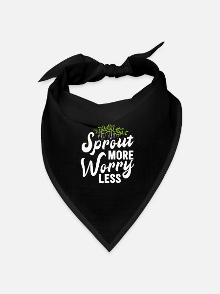 Urban Gardener Männer Frauen Microgreens - Bandana Dreieckstuch - Schwarz