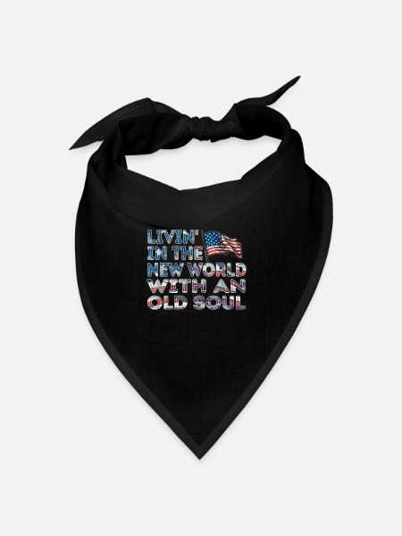 Livin in der Neuen Welt Alte Seele - Bandana Dreieckstuch - Schwarz