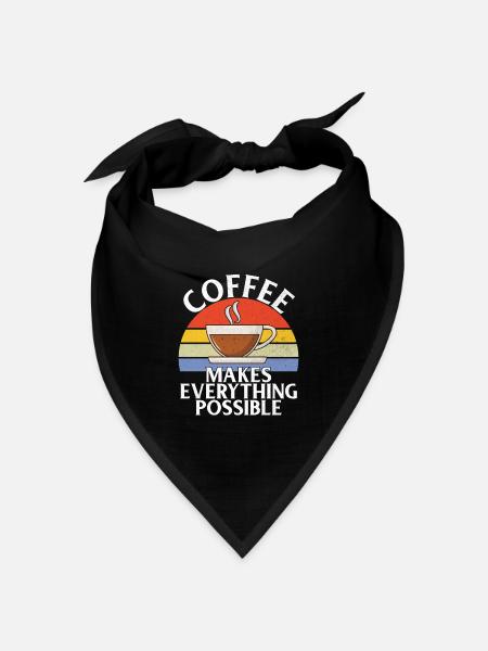 Coffee Gifts - Bandana Dreieckstuch - Schwarz