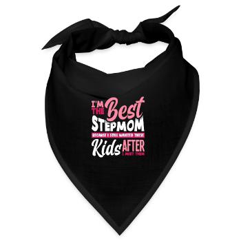 Beste Stiefmama - Bandana Dreieckstuch - Schwarz - Vorne