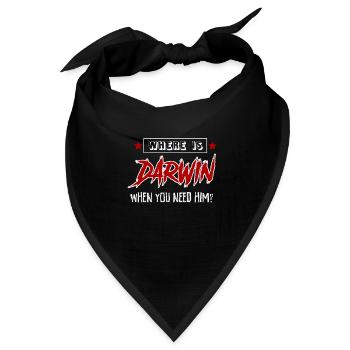 Darwin Darwinism Misanthrope - Bandana Dreieckstuch - Schwarz - Vorne