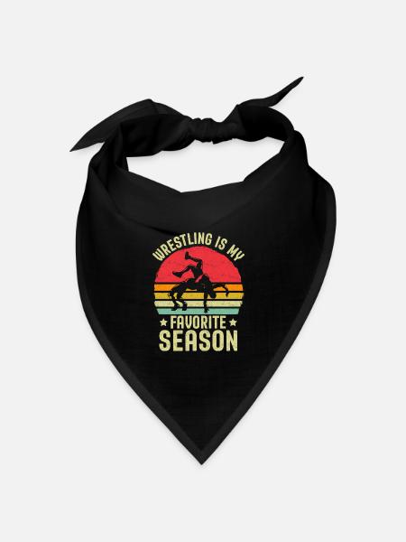 Wrestling ist meine Lieblingssaison - Bandana Dreieckstuch - Schwarz
